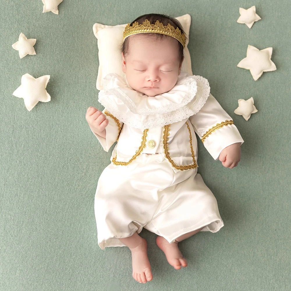 

Prince Baby Boy Costume Newborn Photography Props Baroque Newborn Boy Clothes Baby Photoshoot Outfit Photo Shoot Accessories