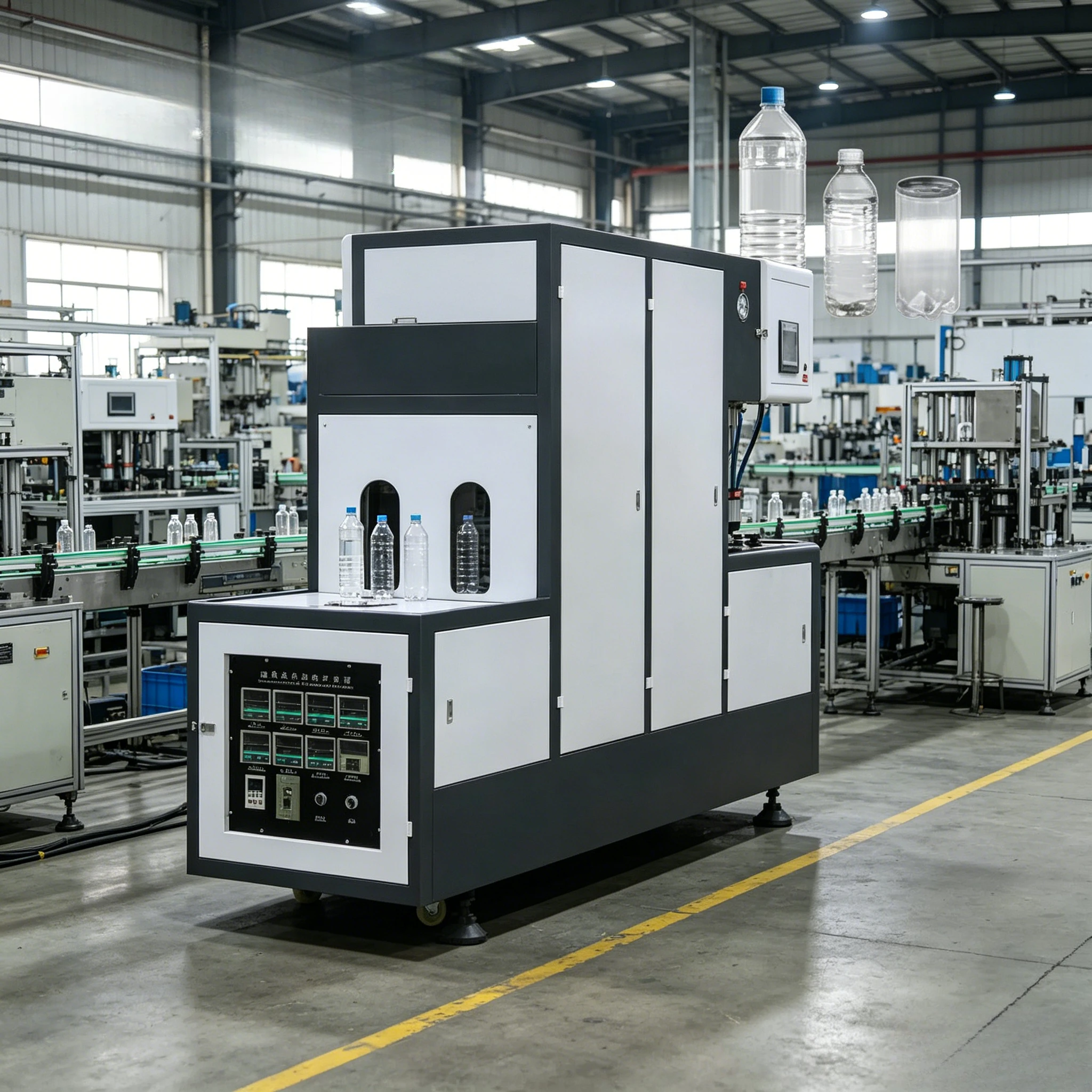 Good Quality 2 Cavity Semi Auto 50-2000ml PET Stretch Blow Molding Machine Beverage Water Bottle Making Equipment Customized