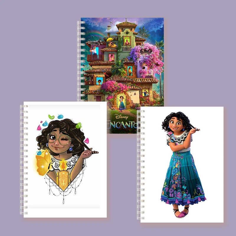 espiral caderno nota livro disney filme encanto mirabel parque colombia cartoon data de lancamento anime diario escrever almofada para criancas brinquedo 01