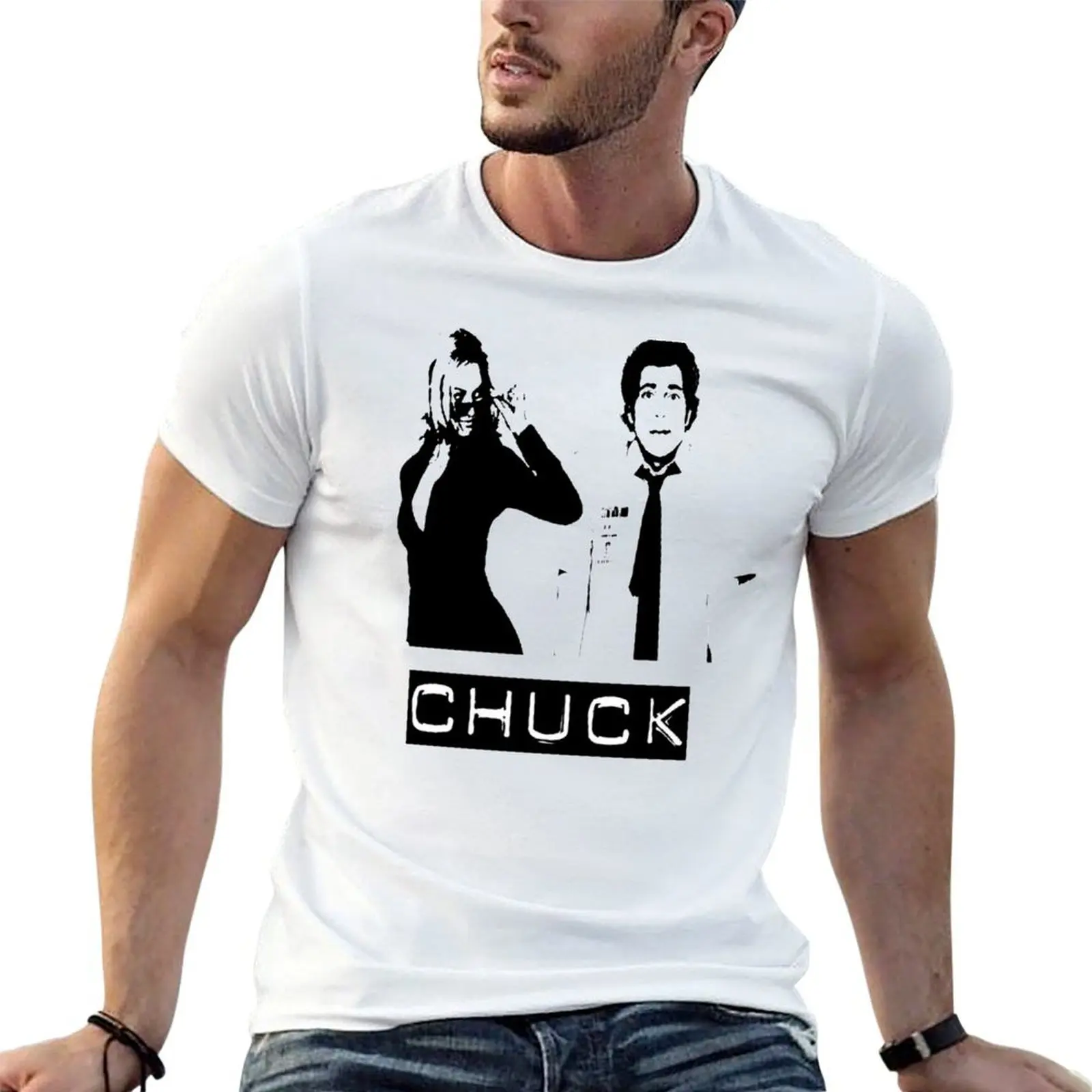 Chuck and Sarah T-Shirt t shirt man luxury graphic t shirts for man anime tshirt T-shirt
