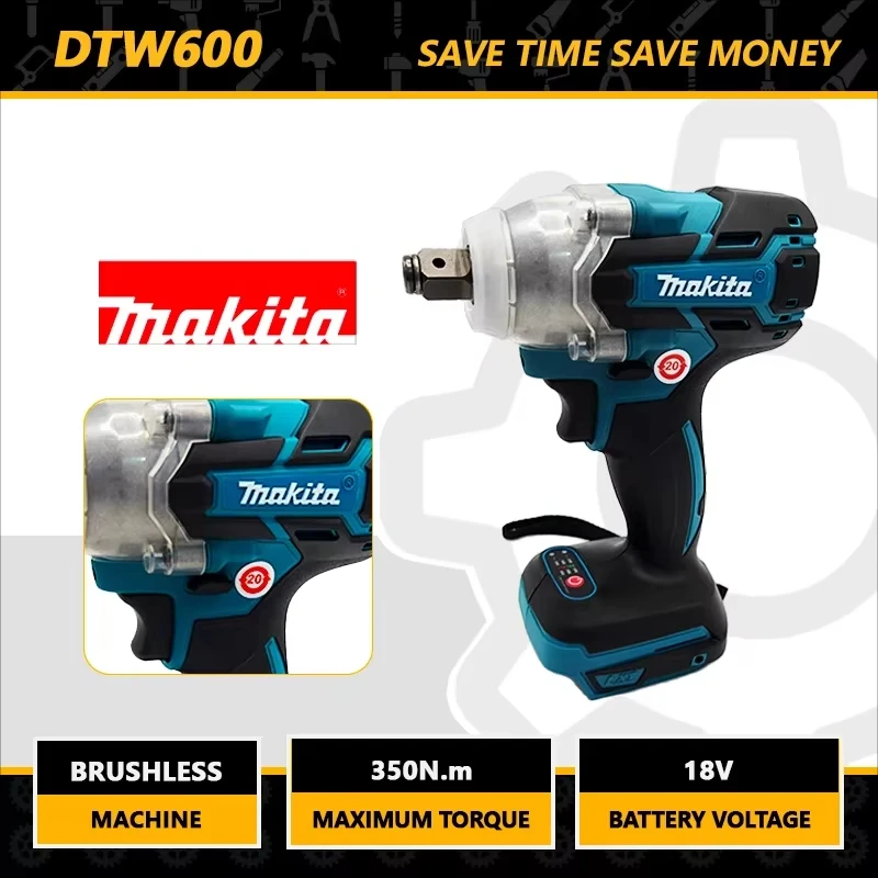 Оригинальная бесщеточная отвертка Makita DTW600 2300 об/мин, стандартная аккумуляторная электрическая отвертка, инструмент для обслуживания