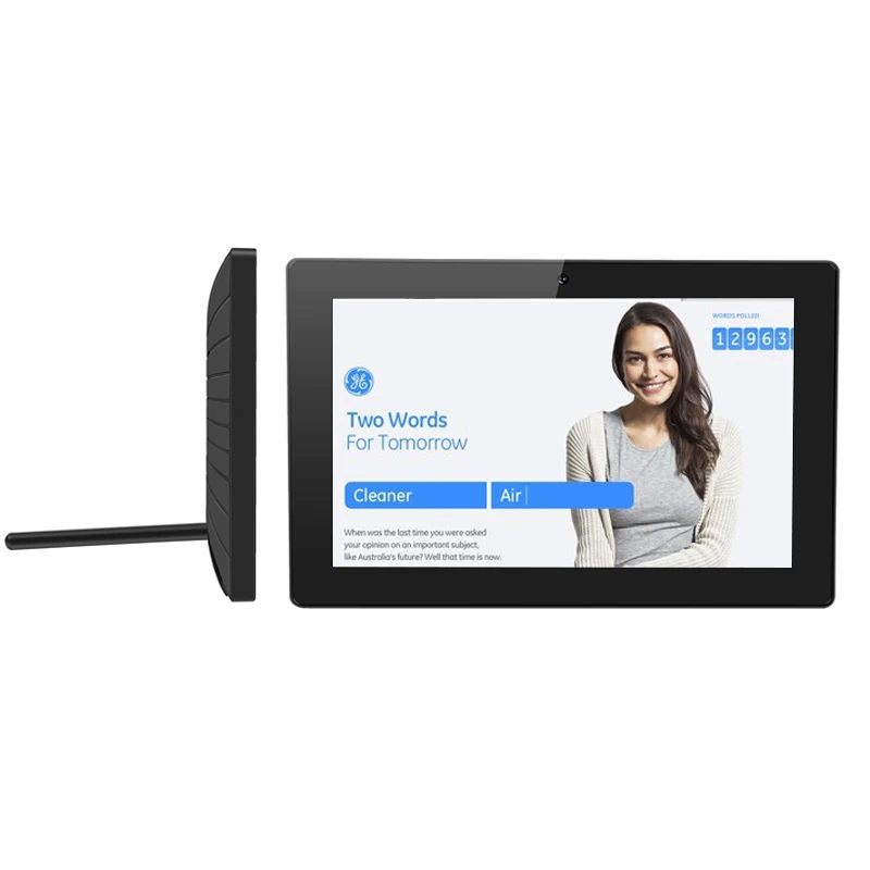 exclusivo YC-102P 10.1 Polegada IPS LCD RK3576 Núcleos 4GB RAM 64GB ROM Android 14 PoE Tablet de montagem na parede com câmera