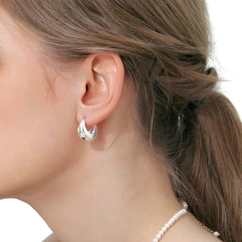 Ohrnadel aus 925er-Sterlingsilber, Vintage, kleiner Creolen-Ohrring für Damen, Geometrie, runde Silberohrringe, Party, Modeschmuck, Geschenk – Detail 22