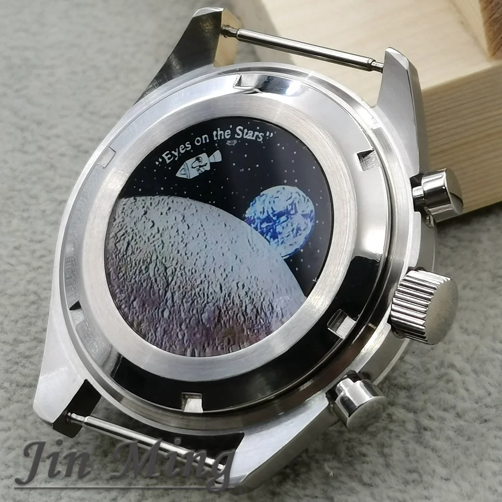 High Quality VK63 39.7mm MoonSwatch Chronograph Metal Case Bezel Fashion Business Watch Sealed Back Moon Watch
