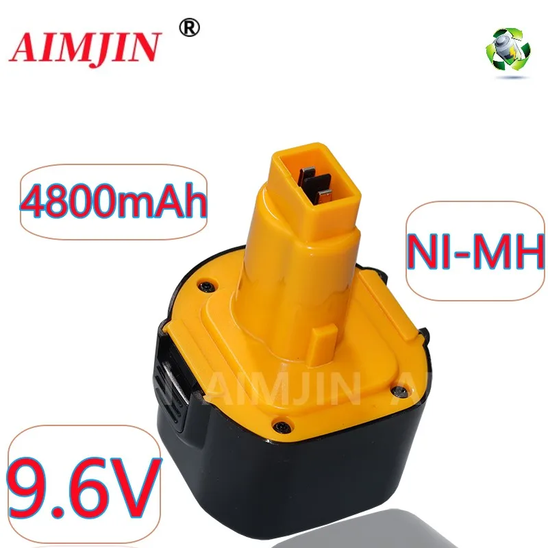 

For DeWalt 9.6V 4800mAh Ni MH rechargeable power tool backup portable battery, for De9061 De9062 DW9061 DW9062 De9036 DW9