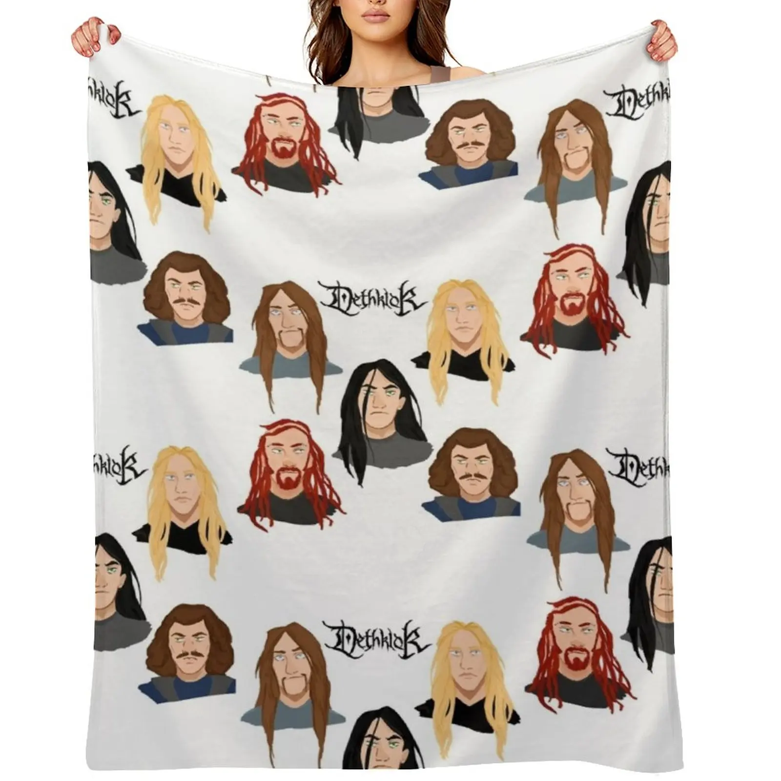 Metalocalypse - Dethklok Throw Blanket Soft Plaid Plaid Sofa Quilt Bed covers Blankets