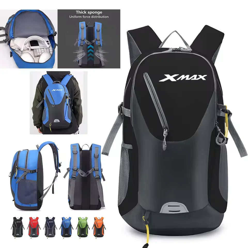 For Yamaha Xmax 125 Xmax 300 Xmax250 Xmax400 Xmax300 40L Accesssories Motorcycle Large-Capacity Backpack Waterproof Outdoor Bag