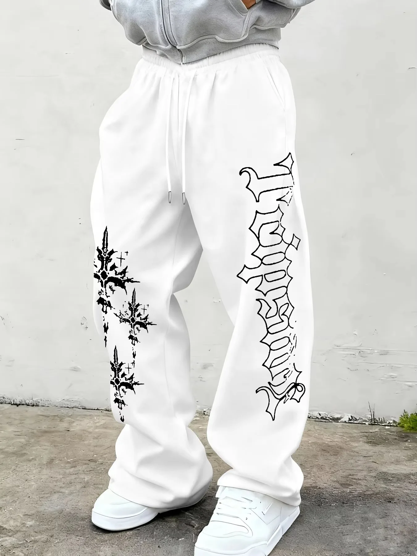 2026 Trendige Herren-, Damen- und Kinderhosen, vielseitige, einfarbige, lockere Freizeithosen mit Kordelzug, neu, geeignet für Streetwear. – Detail 6