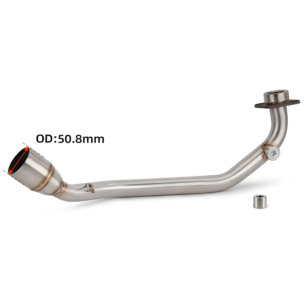 51mm Motorcycle System Exhaust Stainless Front Link Header Pipe Interface Tube For Yamaha SMAX Force 155 Smax155 Force155