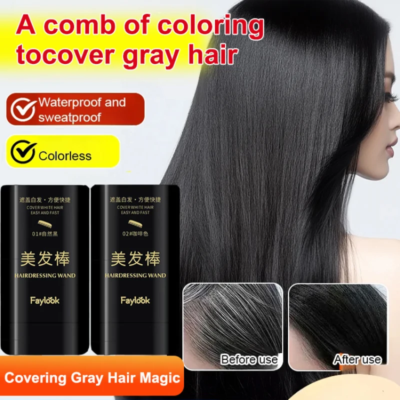 Non-Toxic Gray Hair Conditioner & Retouching Spray, Compact Portable Touch-Up for Temporary Gray Coverage Lasting One Day