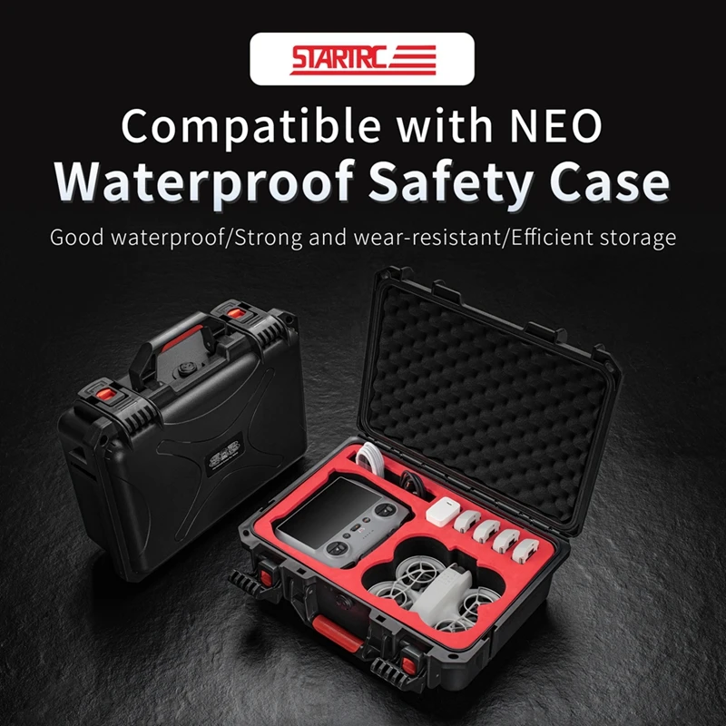 For DJI Neo Drone Handheld Carrying Case Waterproof Storage Box Outdoor Hard Suitcase RC2/N3 Controller Protection Accessories