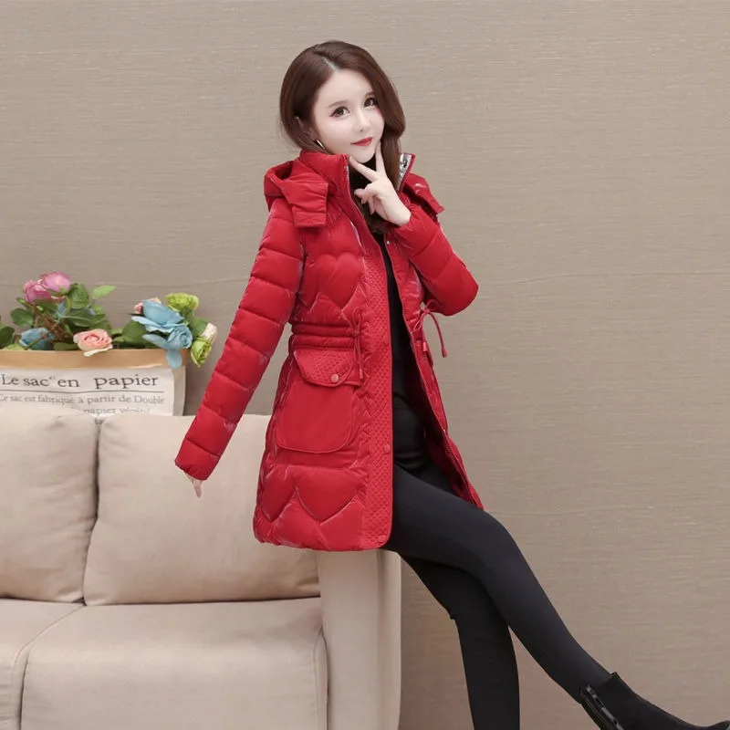 Fashion Glossy No-wash Down Cotton Jacket Womens 2024 Winter Jacket Parkas Large Size Cotton-Padded Coat Female Hooded Warm Coat