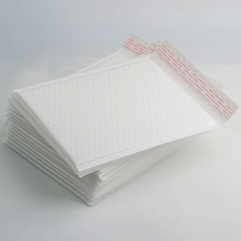 50ชิ้น/ล็อตสีขาวซองจดหมาย Self Seal Mailers จัดส่งแพคเกจกันน้ำกันกระแทก Bubble Mailing Bag