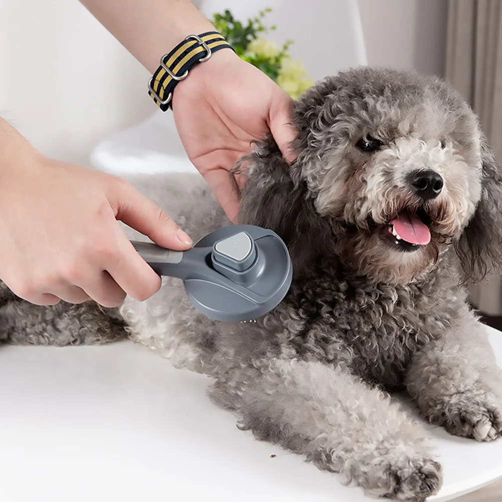 

Self Cleaning Pet Grooming Brush Creative Round Beads Design for Massaging Skin Remove Dirt Thoroughly Cats Dogs Hair Cleaning