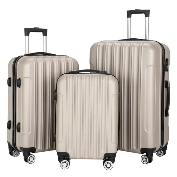 

3-in-1 Multifunctional Large Capacity Traveling Storage Suitcase Luggage Set Champagne