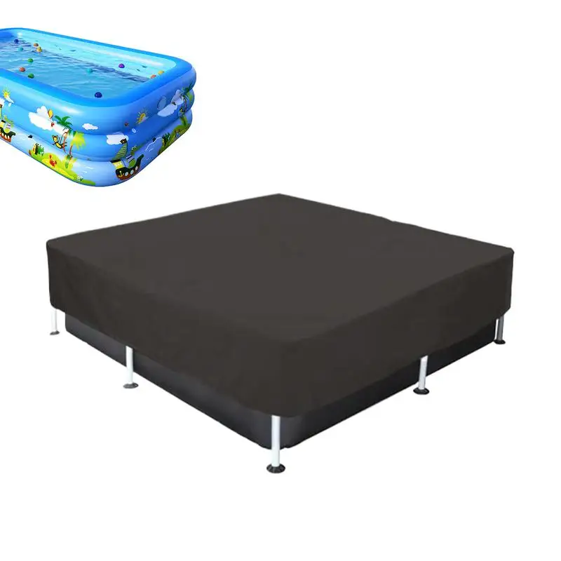 Rectangular Pool Covers Outdoor Pool Covers Rectangular Frame Swimming Pond UV Resistant Dust-Proof Protector Cover Shading Net