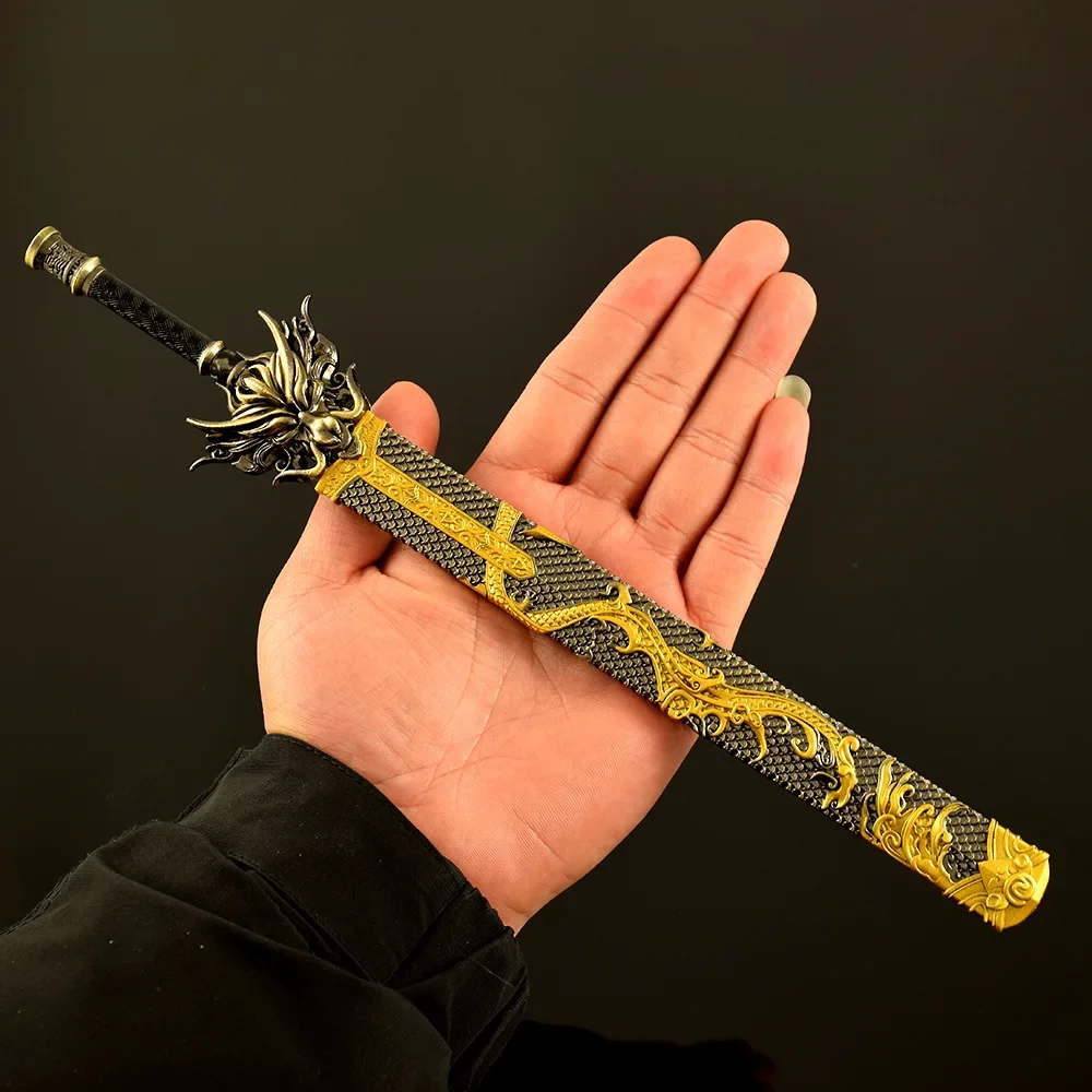 30CM The Legend of Qin Chinese Anime Peripheral Sleeping Dragon Sword Full Metal Craft Weapon Model Gift Box Kolekcjonerska zabawka dla chłopca