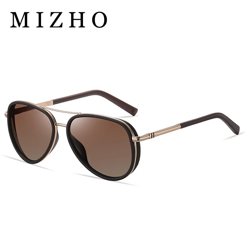 MIZHO Leopard Shape Design Visual Protection Steam Punk Sunglasses Men Polarized Pilot Traveling Luxury Glasses  Vintage