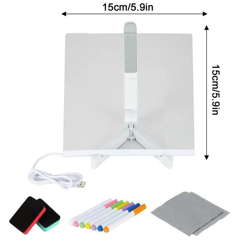 Acrylic Note Board Acrylic LED Drawing Painting Board Daily Planner Schedule Board LED Drawing Painting Board For Study Work