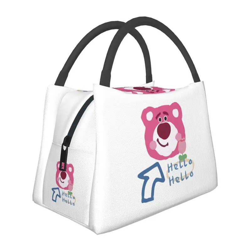 

Toy Story Lotso Huggin Insulated Lunch Bag for School Office Strawberry Bear Leakproof Thermal Cooler Bento Box Women