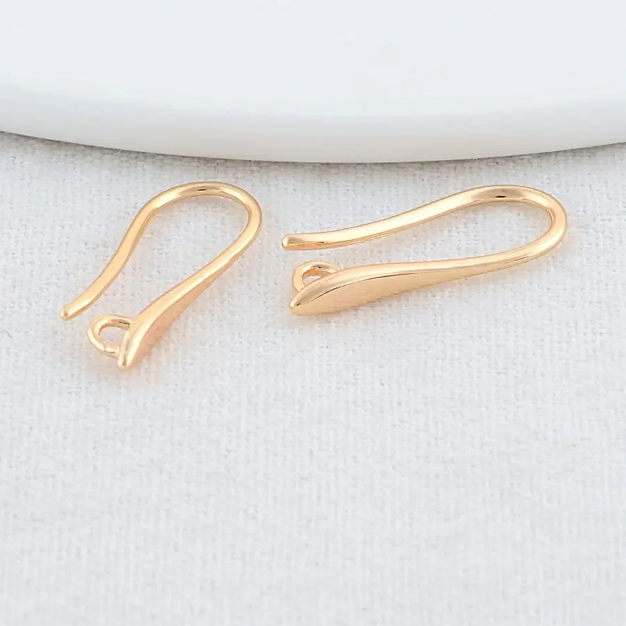 2.5*20MM 14K Gold Color Brass Earrings Hoops High Quality Jewelry Making Supplies Diy Findings Accessories