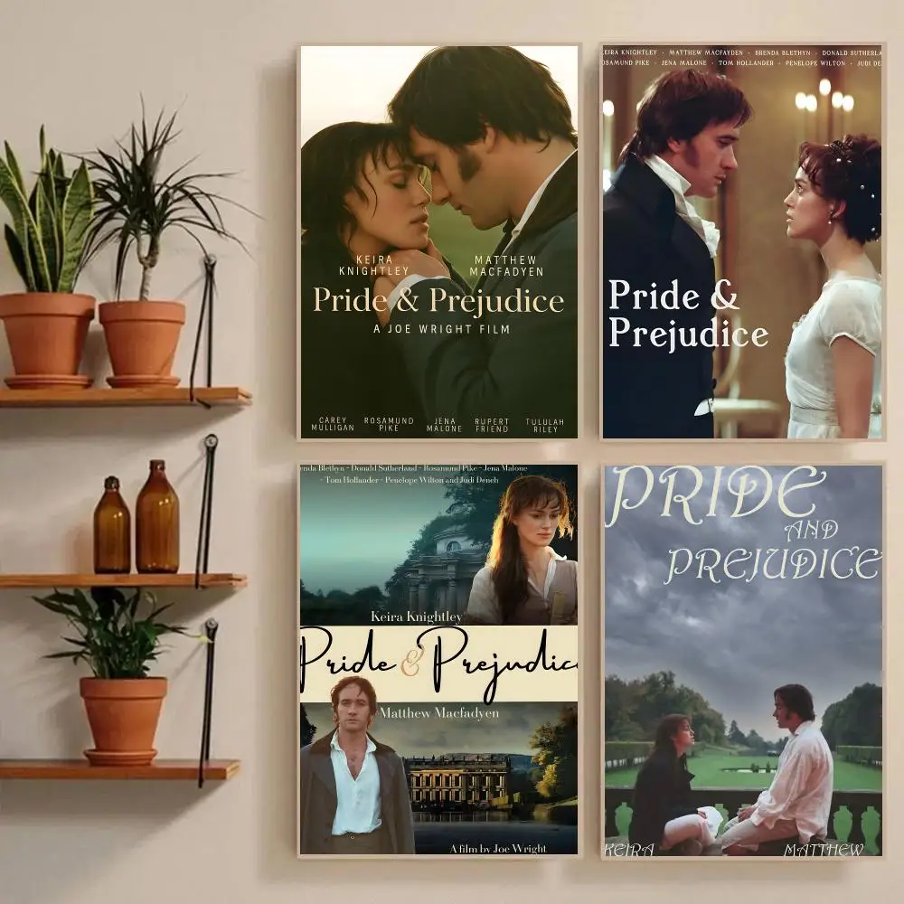 Pride & Prejudice Poster Waterproof Wall Art Sticker For Bar Living Room Vintage Room Decor High Quality Print Gift