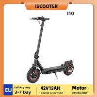 iScooter i10 City Escooter 650W Motor 42V15Ah Battery Adult Electric Scooter 10 Inch  Tire Foldable E-Scooter