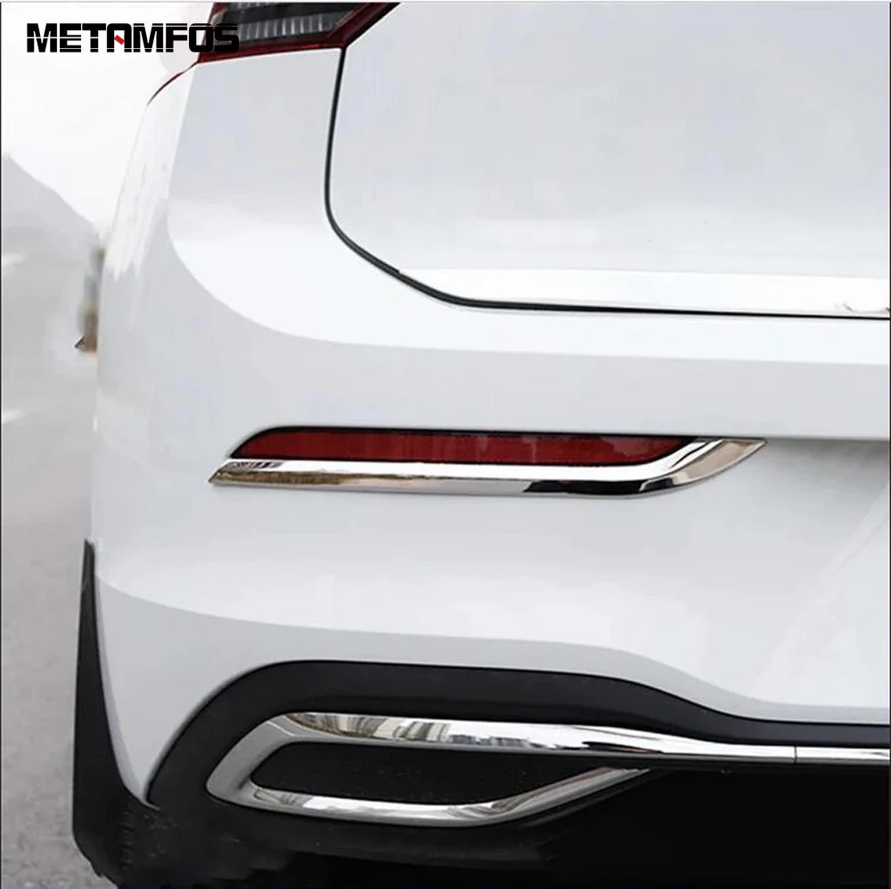 For Volkswagen VW Golf 8 MK8 Pro R 2020-2024 2025 Chrome Rear Fog Light Lamp Cover Trim Foglight Bezel Protector Car Accessories