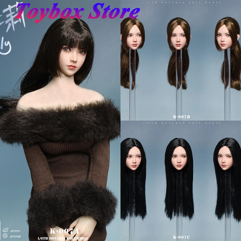 

JKTOYS K007 1/6 Азиатская девушка Milly Beauty Head Sculpt Подвижный дизайн глаз Модель игрушки Аксессуар для 12 "Бесшовные фигурки Декор для тела