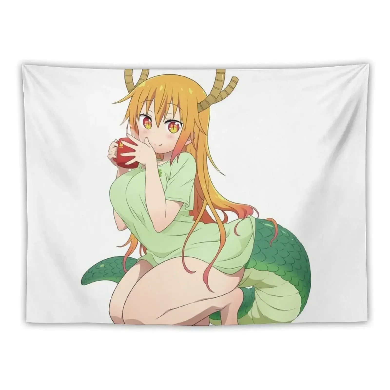 Tohru drinking Tapestry Decor Home Room Decoration Aesthetic Tapestry