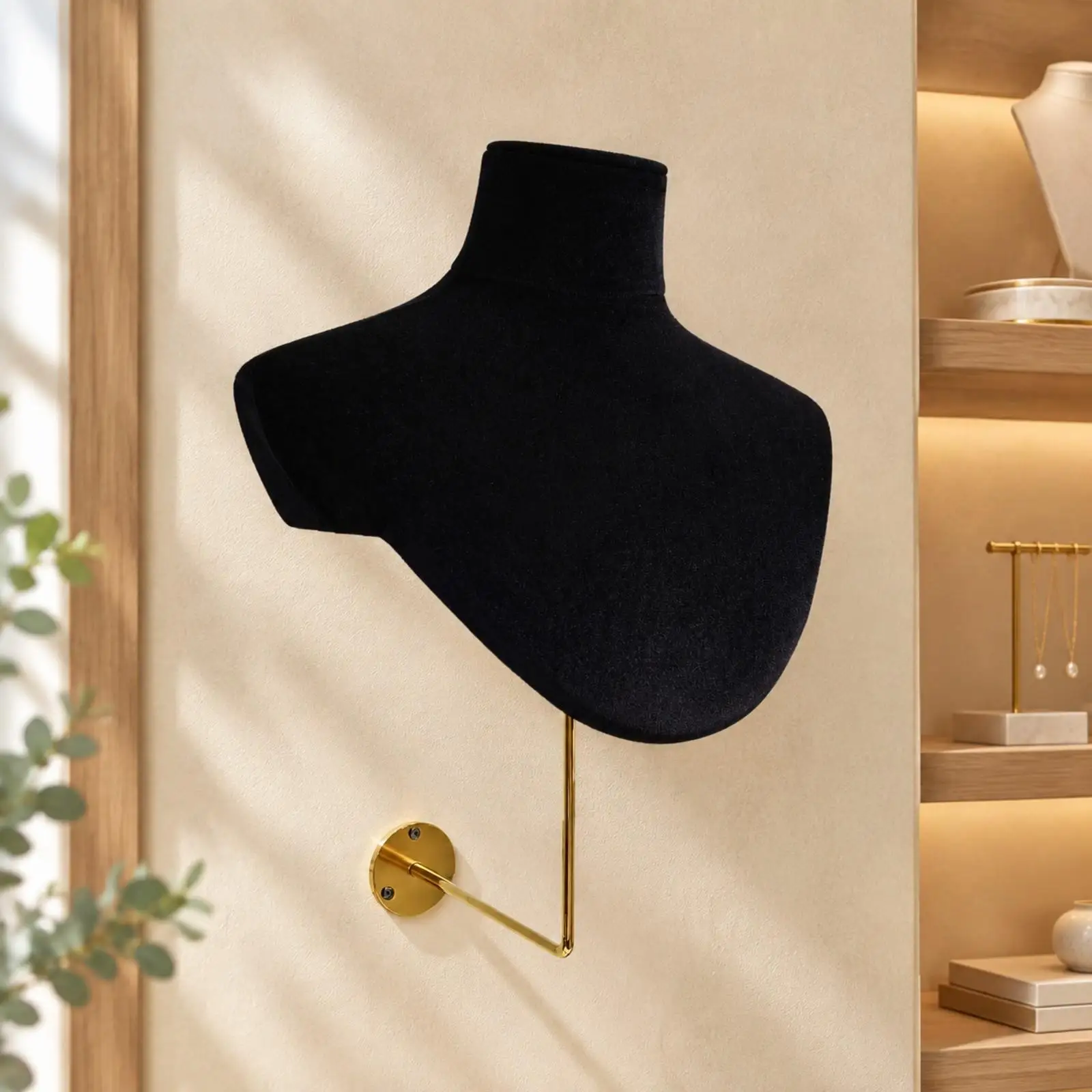 Necklace Hanger Space-Saving Jewelry Display Rack with Detachable Hanging Hook Wall-Mounted Jewelry Display Rack Sturdy