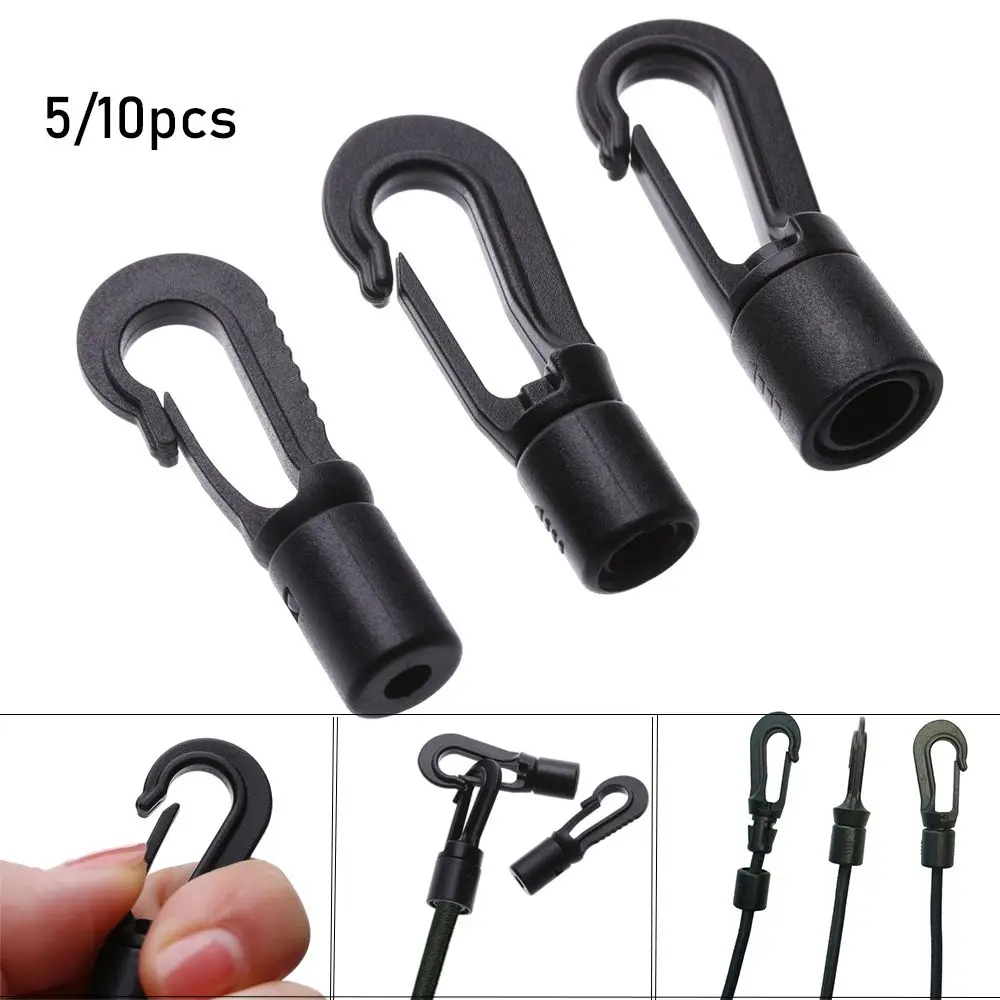 Open End Cord Outdoor Tool Boat Kayak Accessories Elastic Ropes Buckles Clothesline Straps Hooks Camping Tent Hook Rope Buckle