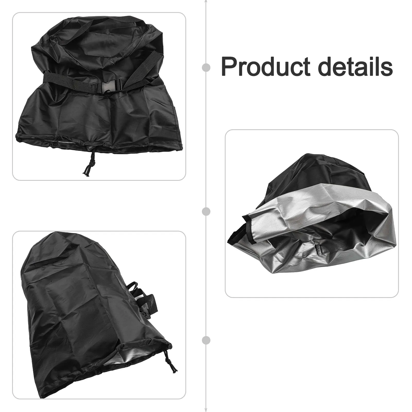 Black 22x35cm 210D Oxford Swimming Water Pump Cover Rainproof Dust For Outdoor Yard Garden Spa Maintenance To