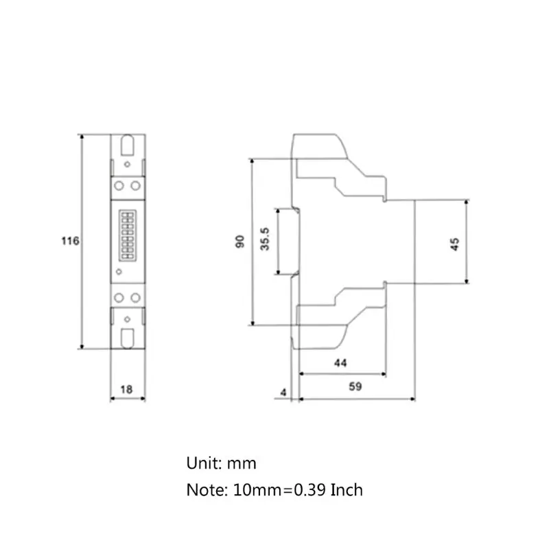 Electricity Meter LCD Digital Display Single Phase Din Rail Electricity Power Consumption Energy Meter 5(32A)