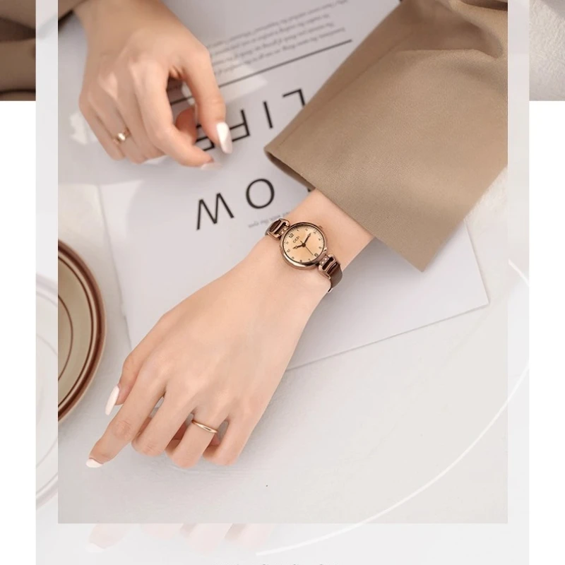 Classic Trend Ladies Watch Small Exquisite Light Luxury Niche Elegant Retro  Waterproof Dial 2025 New Quartz Watch Birthday Gift