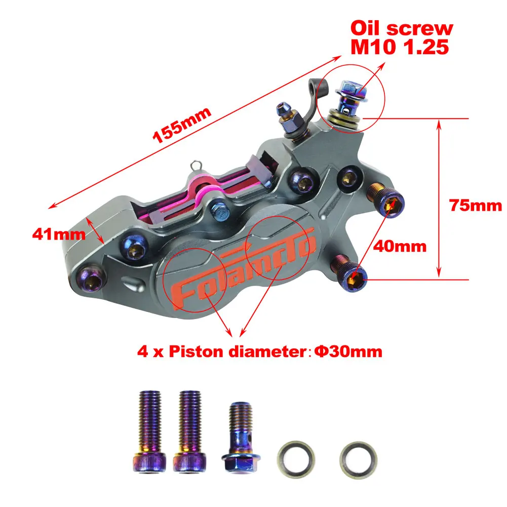 CNC Motorcycle Scooter Front Fork Brake Calipers 220mm Disc Brake Pump Adapter Bracket Brake Rotor Set For Yamaha Aerox BWS RSZ