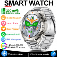 2024 New Military Smart Watch Men 3ATM Waterproof Sports Watches Bluetooth Call AMOLED Always On Display Smartwatch For Xiaomi