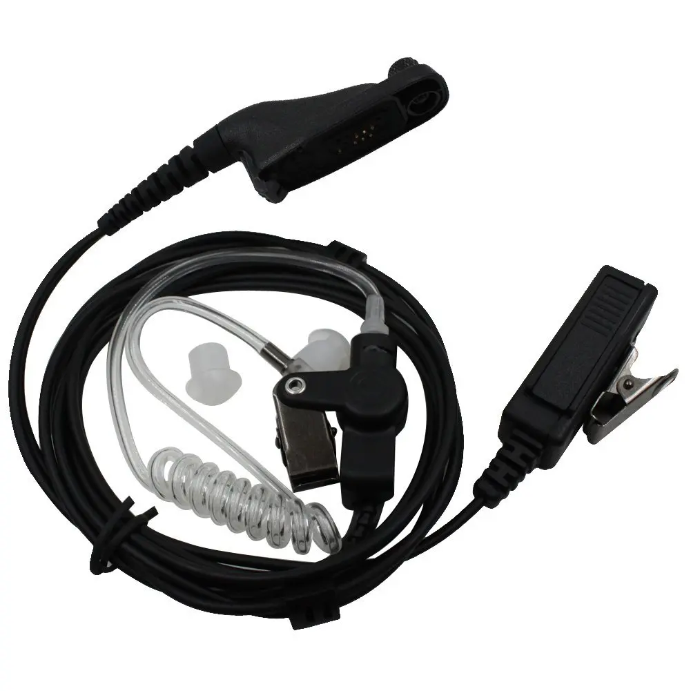 Auricular de tubo de aire de policía con micrófono, auriculares PTT para Motorola, Radio bidireccional, Walkie Talkie DP4400, DP4401, DP4600,