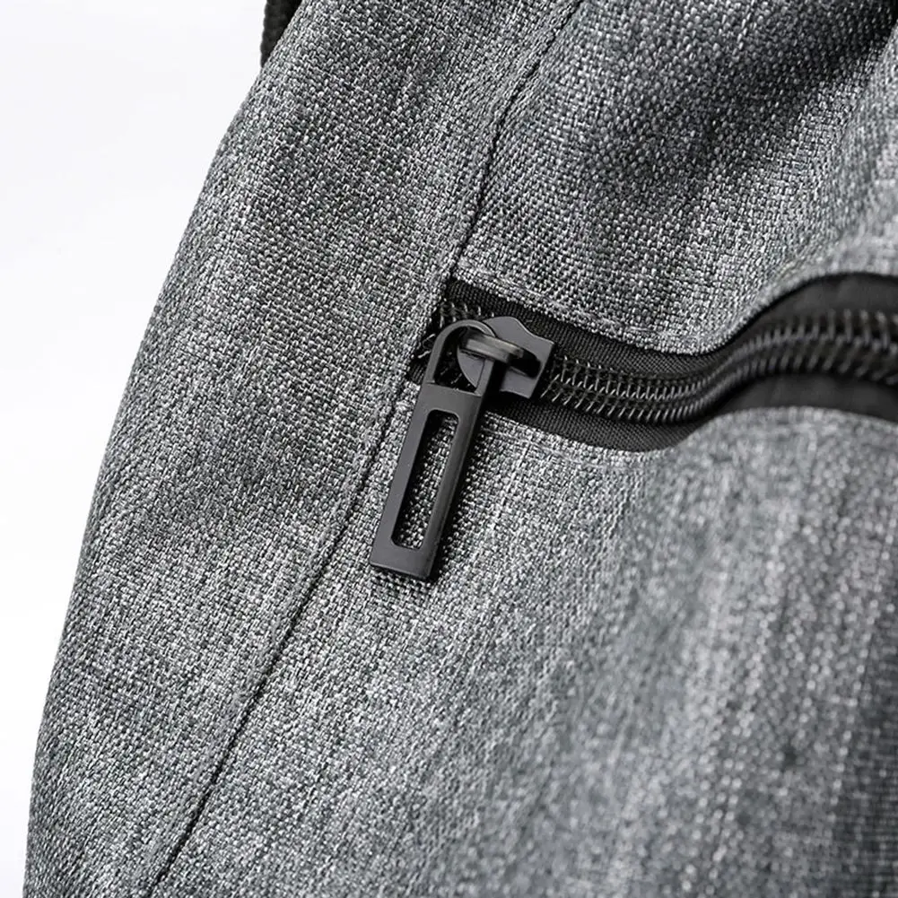 ABNH Borsa da palestra con coulisse con tasche Sacca sportiva con manico Zaino da viaggio con coulisse per uomo donna-Grigio