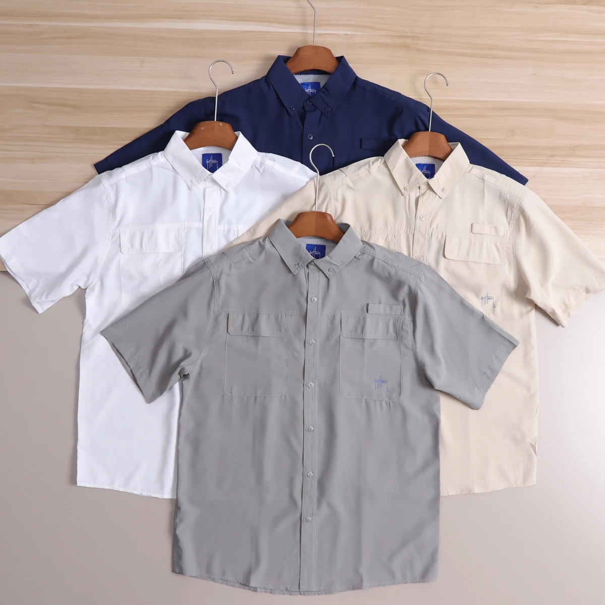 Lightweight Quick-Dry Outdoor Short-Sleeve Men's Shirt Breathable Fishing Sun Protection Jacket Polyester Fiber Cool Sensatio...