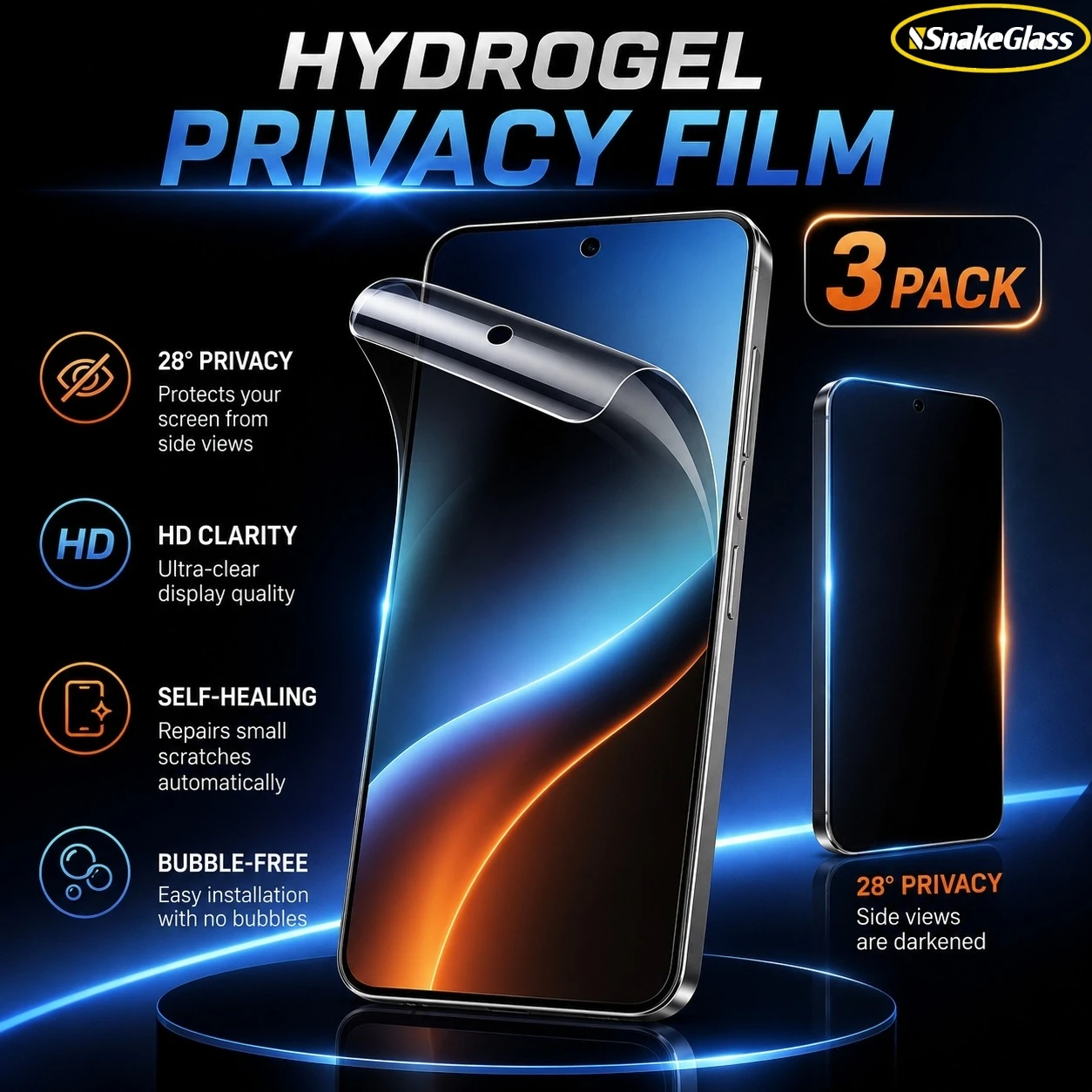 3 Stück Anti-Spionage Hydrogel-Folie für Google Pixel 10 Pro XL 9 8 7 Pro 10A 9A 6Pro Vollständige Abdeckung Kratzfester Sichtschutz-Bildschirmschutz