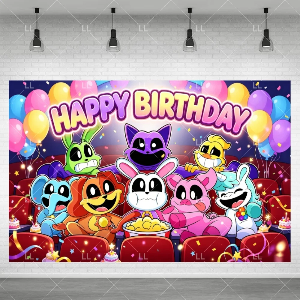 Smilings Critters Ballons Dekoration Cartoon-Tier-Banner Teller Becher Tortendekoration Geburtstagsparty-Zubehör Fotografie-Requisiten – Detail 14