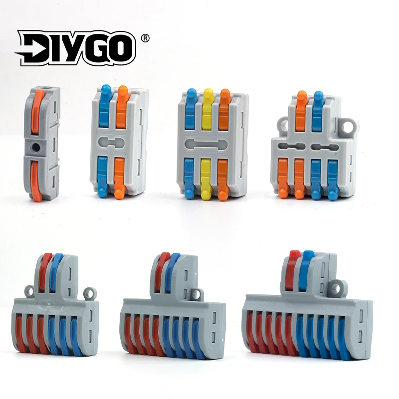 

Quick Wire Connector Electric Cable Led Strip Connectors Spring Universal Compact Wiring Conductor Terminal Block Connection