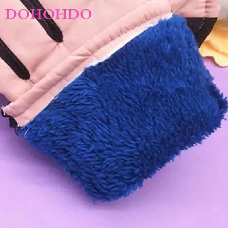 Skihandschoenen Heren Dames Warme winterzwarte handschoenen Plus fluweel gevoerd Fietsen Winddicht Buitensporten Winddichte motorhandschoenen