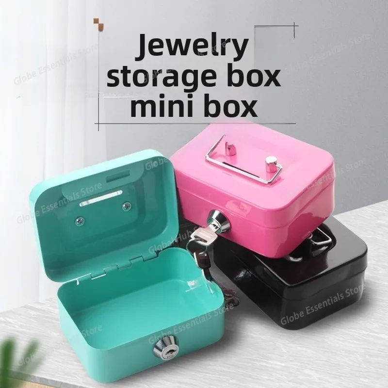 

Metal Money Saving Box With Key Lock Coin Container Mini Money Small Storage Box For Adults And Kids