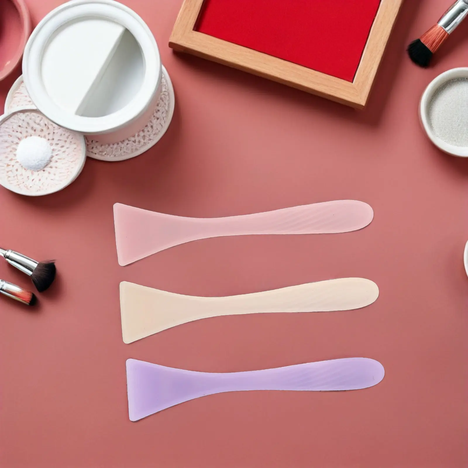 3Pcs Silicone Face Mask Brush Set Facial Mud Mask Applicator Soft Spatula for Smooth Application and Sensitive Skin Care - view 5