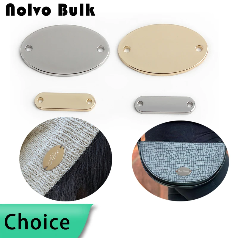 

5PCS Clothes Hat Metal Customizable Decorative Label Logo Decorative Buckles Clasp for Wallet Notebook DIY Sewing Crafts