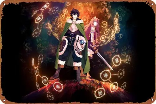 1k,Raphtalia The Rising Of The Shield Hero Naofumi Iwatani Плакат Металлическая жестяная вывеска