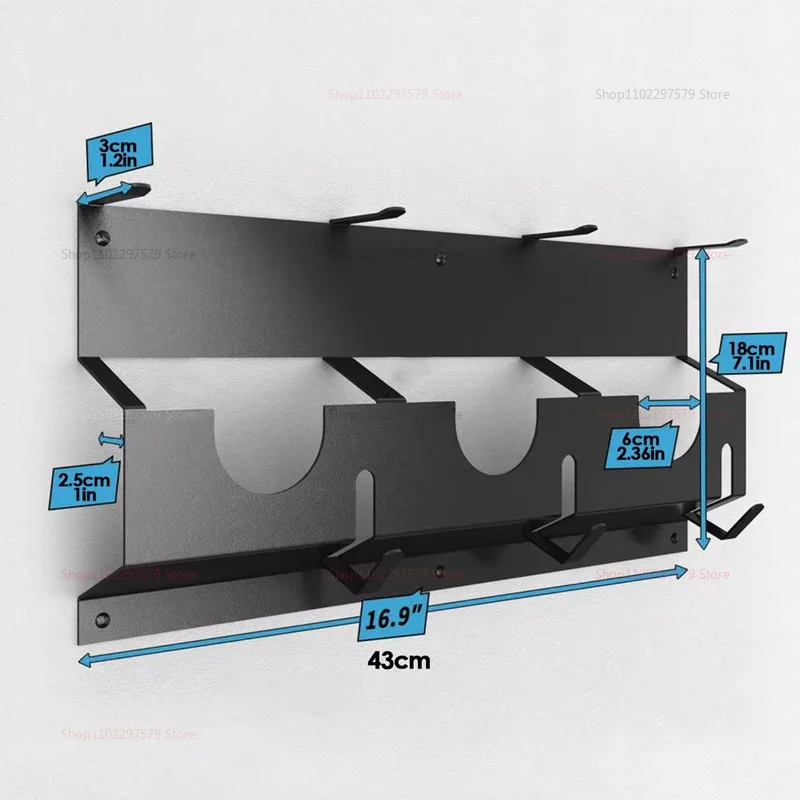 الثقيلة زاوية طاحونة جدار جبل حامل حامل رفوف تخزين قوس مع شماعات الحبل لقطع تلميع ورشة عمل المرآب #6