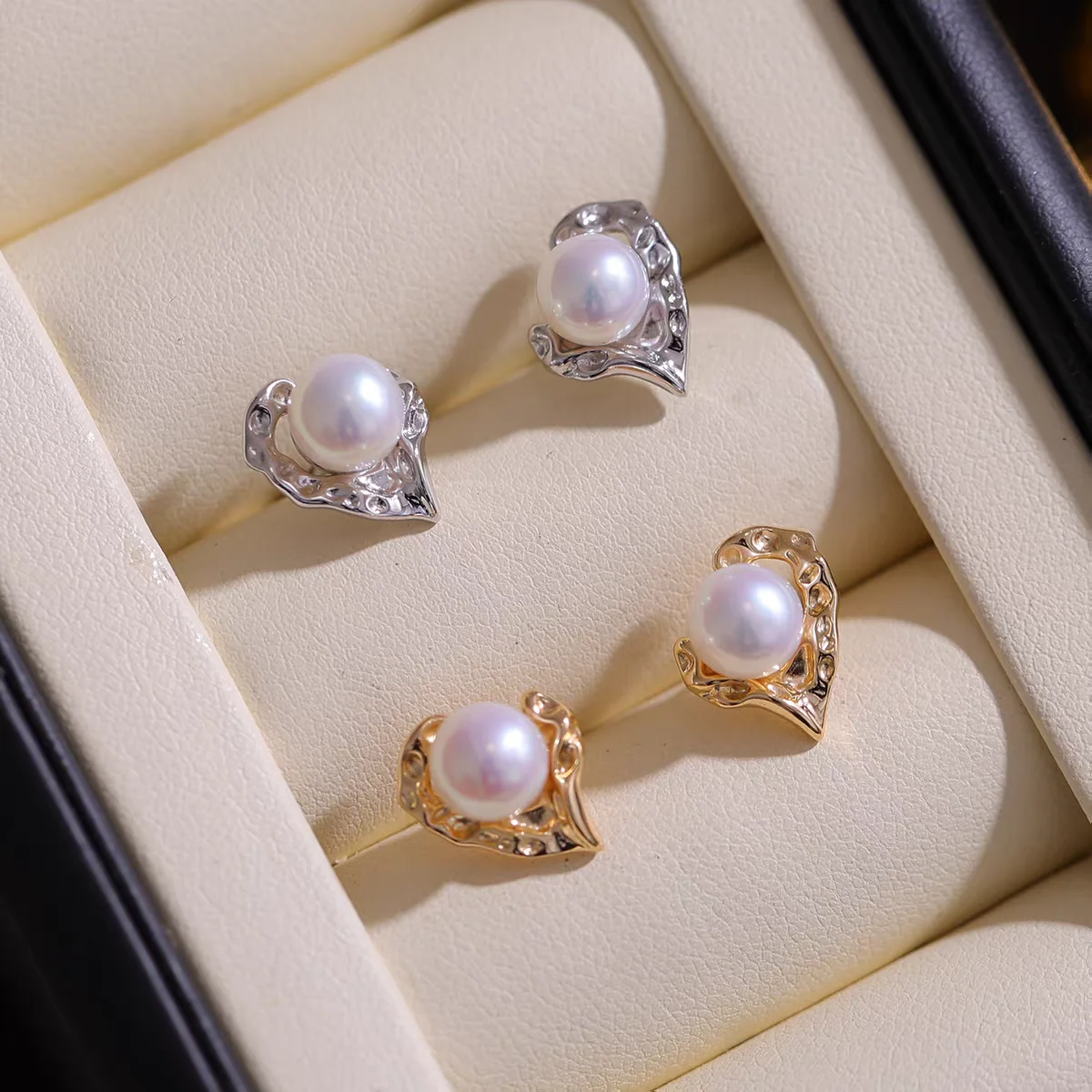 S925 فضة أقراط قاعدة النتائج حوامل مجوهرات يتصاعد تركيبات اكسسوارات ل 5-7 مللي متر اللؤلؤ 3 زوج/وحدة #3